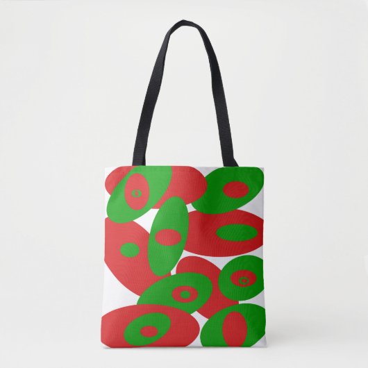 Rode, groene en witte orgels tote bag (Voorkant)