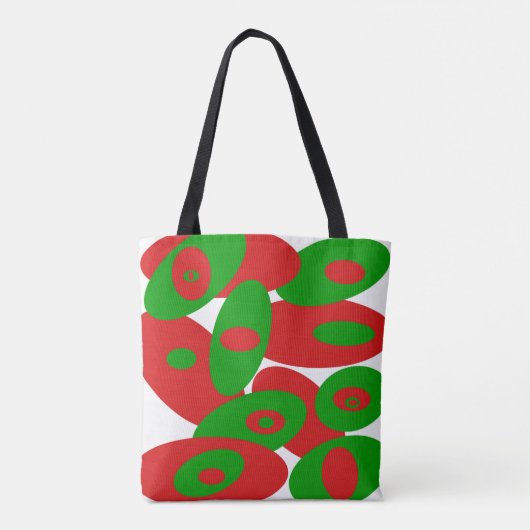 Rode, groene en witte orgels tote bag (Achterkant)