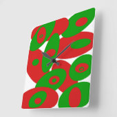 Rode, groene en witte orgels vierkante klok (Hoek)