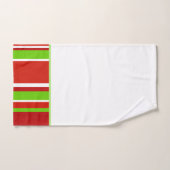 Rode groene en witte strepen bad handdoek (Handdoek)