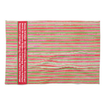 Rode, groene en witte strepen Monogram keukengooi