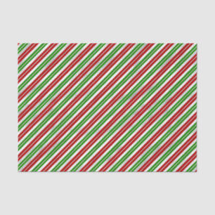 Rode, groene en zilveren kerststrepen tissuepapier