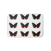 Rode, groene en zwarte vlinder badmat (Voorkant)