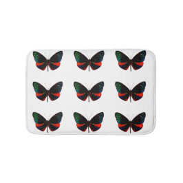 Rode, groene en zwarte vlinder badmat