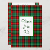 Rode groene feestdag - Aangepaste uitnodiging 5.5x (Voorkant / Achterkant)