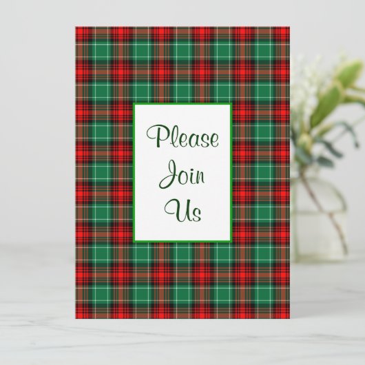 Rode groene feestdag - Aangepaste uitnodiging 5.5x (Staand voorkant)