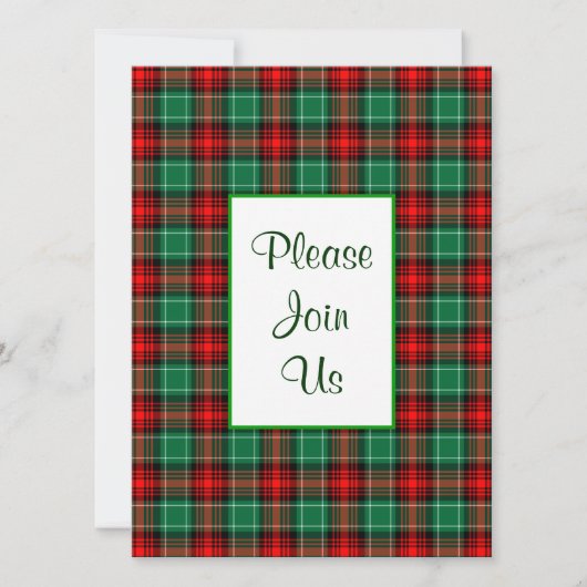 Rode groene feestdag - Aangepaste uitnodiging 5.5x (Voorkant)