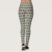 Rode groene feestdag kerstmis hanukkah cadeaudoos leggings (Achterkant)