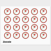 Rode Groene Feestelijke Candy Canes Kerstcadeau Ta Ronde Sticker (Vel)