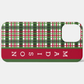 Rode Groene Feestelijke Tartan Patroon Gepersonali Case-Mate iPhone Case (Achterkant / Rechts)