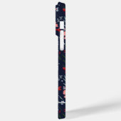 Rode groene flora met kruin wintermonogram Case-Mate iPhone case (Achterkant / Links)