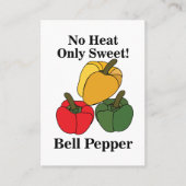 Rode Groene Gele Capsicum Paprika Grappig Visitekaartje (Voorkant)