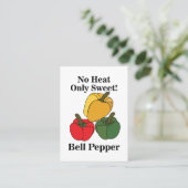 Rode Groene Gele Capsicum Paprika Grappig Visitekaartje (Staand voorkant)