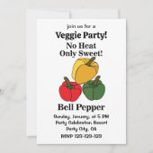 Rode Groene Gele Paprika Bel Paprika Grappig Feest Kaart (Voorkant)
