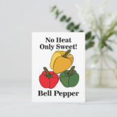 Rode Groene Gele Paprika Bell Pepper Grappig Briefkaart (Staand voorkant)