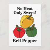 Rode Groene Gele Paprika Bell Pepper Grappig Briefkaart (Voorkant)