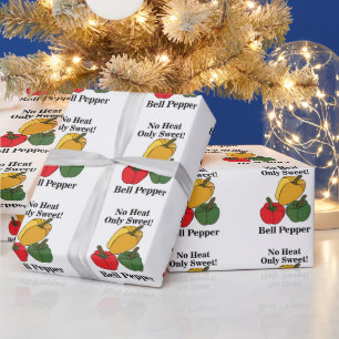 Rode Groene Gele Paprika Bell Pepper Grappig Cadeaupapier