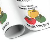 Rode Groene Gele Paprika Bell Pepper Grappig Cadeaupapier (Rol Hoek)