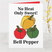 Rode Groene Gele Paprika Bell Pepper Grappig Kaart (Gele Bloem)