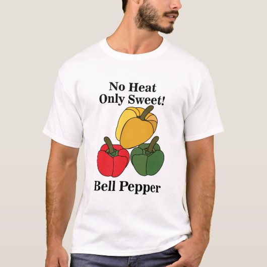 Rode Groene Gele Paprika Bell Pepper Grappig T-shirt (Voorkant)