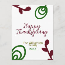 Rode groene gelukkige Thanksgiving bloem blad herf