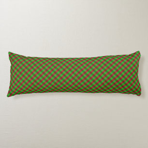 Rode & groene geruite glitter lichaamskussen