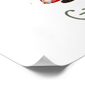 Rode Groene Gnome Elf Dwerg Zoete Dwerg Poster (Hoek)