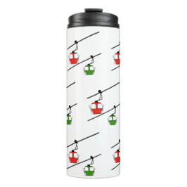 Rode & groene gondels op thermische tuimelaars thermosbeker