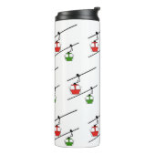 Rode & groene gondels op thermische tuimelaars thermosbeker (Gedraaid links)