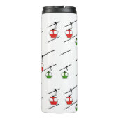 Rode & groene gondels op thermische tuimelaars thermosbeker (Achterkant)