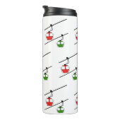 Rode & groene gondels op thermische tuimelaars thermosbeker (Geroteerd rechts)