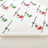 Rode & groene gondels op witte deken (3/4)