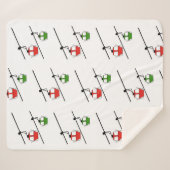 Rode & groene gondels op witte deken (Voorkant (horizontaal))