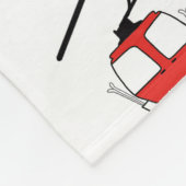 Rode & groene gondels op witte deken (Hoek)