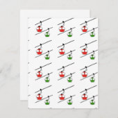 Rode & groene gondels vakantiekaart feestdagenkaart (Voorkant / Achterkant)