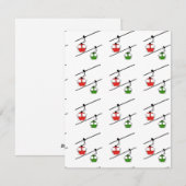 Rode & groene gondels vakantiepas feestdagenkaart (Voorkant / Achterkant)