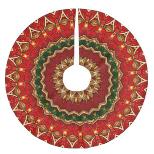Rode Groene Gouden Decoratieve Boomrok Kerstboom Rok