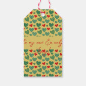 Rode & Groene Harten Cadeaulabel (Achterkant)