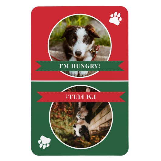 Rode groene hond is Fed Foto Magneet (Verticaal)