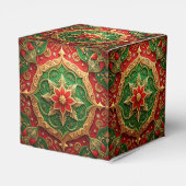 Rode groene kerst decoratieve cadeau doos bedankdoosjes (Achterkant)