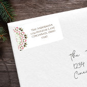 Rode groene kerst gepersonaliseerd etiket