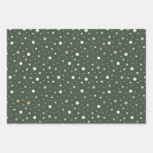 Rode Groene Kerst Kerstmis Inpakpapier Vel (Voorkant 3)