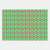 Rode Groene Kerst Snoepjes Candy Canes Inpakpapier Vel (Voorkant 2)