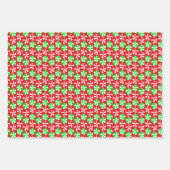 Rode Groene Kerst Snoepjes Candy Canes Inpakpapier Vel (Voorkant)