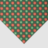 Rode Groene Kerstballen Festieve Kerstmis Tissuepapier (Detail)