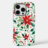 Rode/Groene Kerstbloemen iPhone / iPad hoesje (Achterkant)