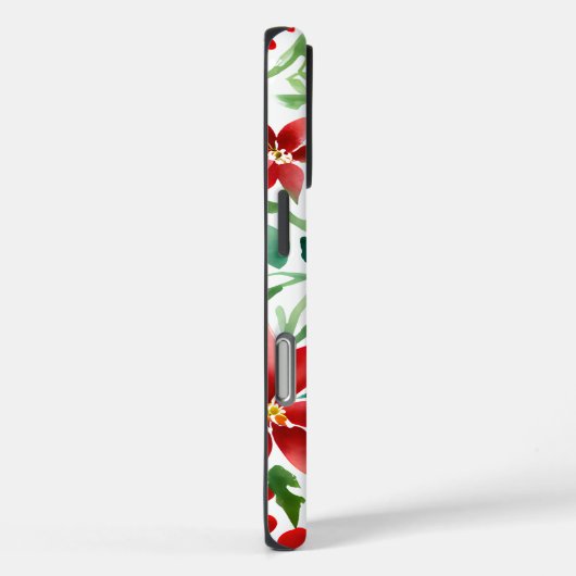 Rode/Groene Kerstbloemen iPhone / iPad hoesje (Achterkant / Rechts)