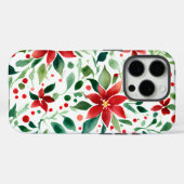 Rode/Groene Kerstbloemen iPhone / iPad hoesje (Achterkant (horizontaal))