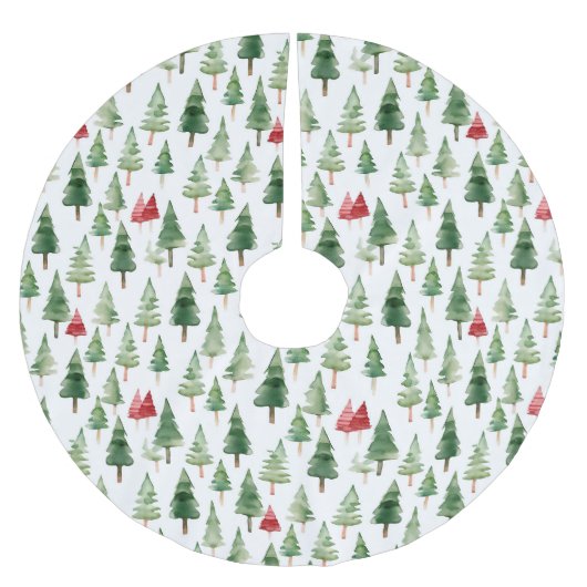 Rode groene kerstbomen kerstboom rok (Voorkant)