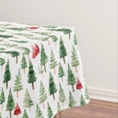 Rode groene kerstbomen tafelkleed (Voorbeeld)